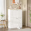 Living And Home Wooden 2 Drawer Flip Down Shoe Cabinet 1