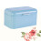 scatola per pane in metallo blu vintage, ideale per casa e caffè 4