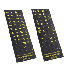 2 unidades adesivos universais impermeáveis para teclado inglês