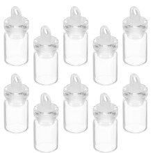 10 unidades frascos de vidro transparente para desejos diy