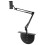 Bett-Telefonhalter, schwarz, 3 Abschnitte, 8