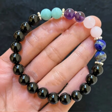 Energy Protection Crystal Handmade Adjustable Bead Bracelet Perfect for Men, Women's Gift - Gemstone Healing Stretch Bracelet