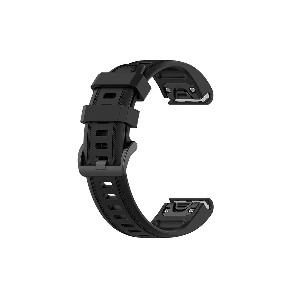 (Black) 20Mmquick Release Silicone Strap Watch Band Replacement For Garmin Fenix7s/6S/5S Black 4069369143519