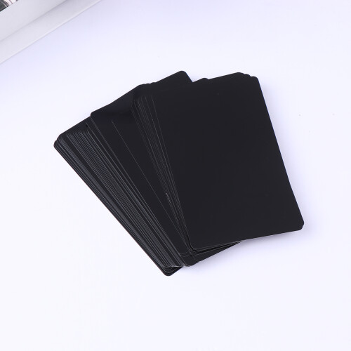 50 pezzi placche alluminio anodizzato 0,2 mm per incisione, nere 2