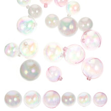 18Pcs Assorted Color Plastic Ball Shaped Cake Decor for Party Baking