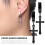 3 paia di orecchini a croce con clip, gioielli unisex per donna e uomo 9