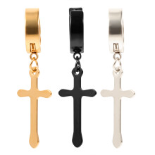 3 paia di orecchini a croce con clip, gioielli unisex per donna e uomo