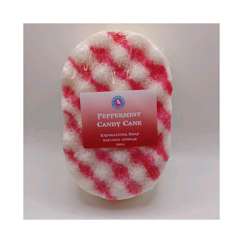 (Mango) Exfoliating Soap filled  sponge - Highly scented- sls free box