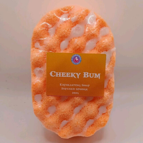 (Mango) Exfoliating Soap filled  sponge - Highly scented- sls free box 2