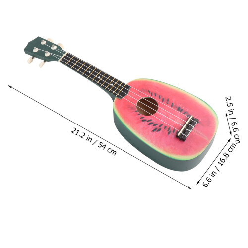 ukulele 21 polegadas mogno com cordas, alça, palhetas e bolsa 1