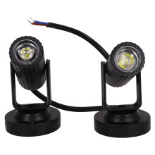 2 unid. luz LED 1 W facho estreito preto para eventos