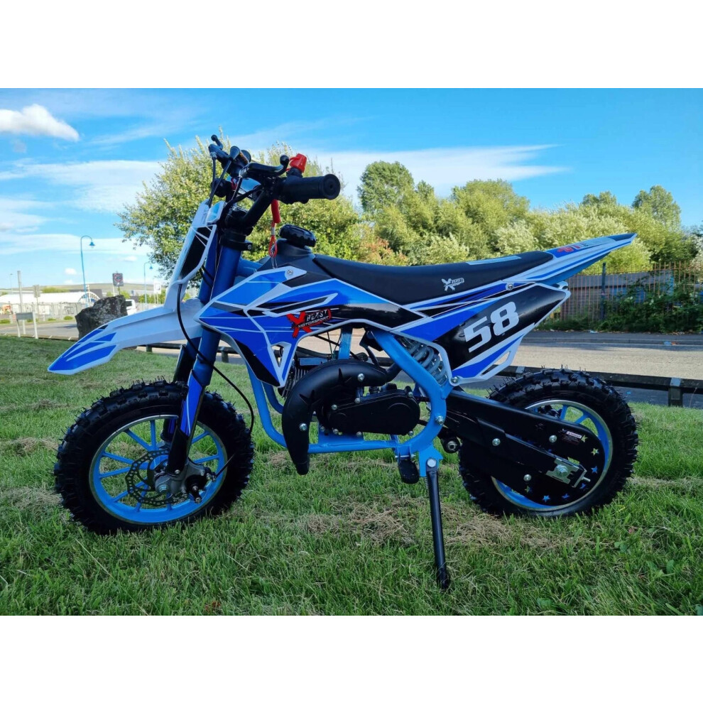 Mini Dirt Bike Motorbike Motocross 58 Scrambler 2 Stroke Petrol 49Cc 722047423313