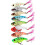 4 pezzi esche rigide metallo wobble spoon piumate con amo 7 g 5