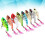 4 pezzi esche rigide metallo wobble spoon piumate con amo 7 g 9