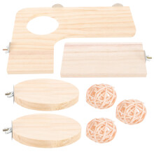 1Set Wooden Jumping Board Pet Climbing Stand for Hamster and Squirrel