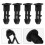 10Pcs Durable Plastic Bin Lid Plug Latches for 240L Trash Cans Black 9
