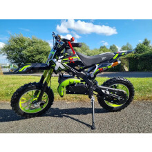 49cc Mini Dirt Bike Motorbike Motocross Scrambler Petrol Lime Off Road