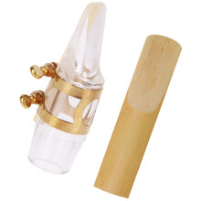 conjunto de bocal para saxofone alto com palheta e abraçadeira