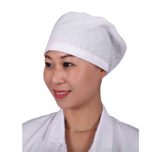 4 unid. chapéu médico em algodão branco, proteção contra poeira