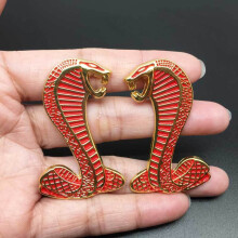 Metall Snake Cobra Logo Bilklistermärke Sidoemblem Bakre Badge Auto, 3