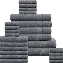 (Charcoal) 10 pcs Towel Set 100 % Egyptian Cotton 2 Bath Towel Size (70cmx135cm)2 Hand Towel Size(45cmx80cm) 2 Guest Towel Size(40cmx60cm) 4 Face Towel
