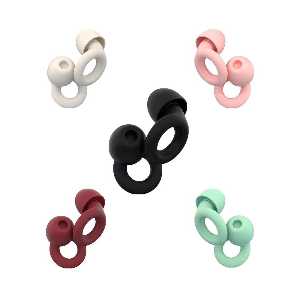 (Off White, 1 Set) Reusable Noise-reducing Earplugs with 3 Pairs Earbud Tips, 18dB Noise Cancellation Earplugs, Hearing Protection Earplugs for Sleepi-image-OPC-PKJM5DC-NEW