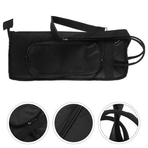 bolsa de armazenamento para baquetas com alça e capacidade preto 2