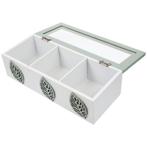 1set Tea Bag Box Rectangular Shape Wooden For Home Use 2