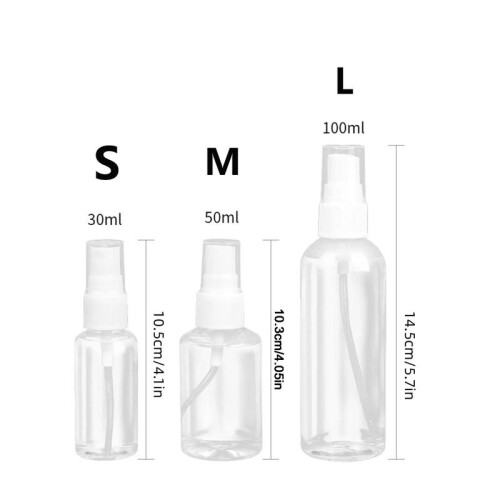 (Clear, S) Clear Empty Perfume Spray Bottle, 1 Count Portable Refillable Empty Spray Bottle, Cosmetic Case, Empty Perfume Atomizer Canister, Mist 1