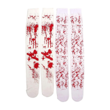 2 Pairs Halloween Costume Party Cosplay Stockings Halloween Prop (White)White