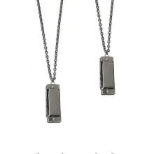Silver Stainless Steel Harmonica Necklace for Decor with Workmanship and Portable DesignSilver35x3.5cm