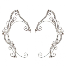 Clip on Earrings Silver Elf Ear Cuffs for Decor 5Pairs Ear ClipSilver8x3.5cm