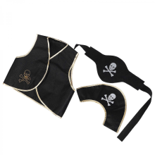 Pirate Hat for Woman Pirate Costume Accessories for Decoration 4SetsBlack38.00X23.00X0.20CM
