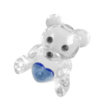 2Pcs Blue Crystal Bear Ornament DIY Home Decor Birthday Souvenir
