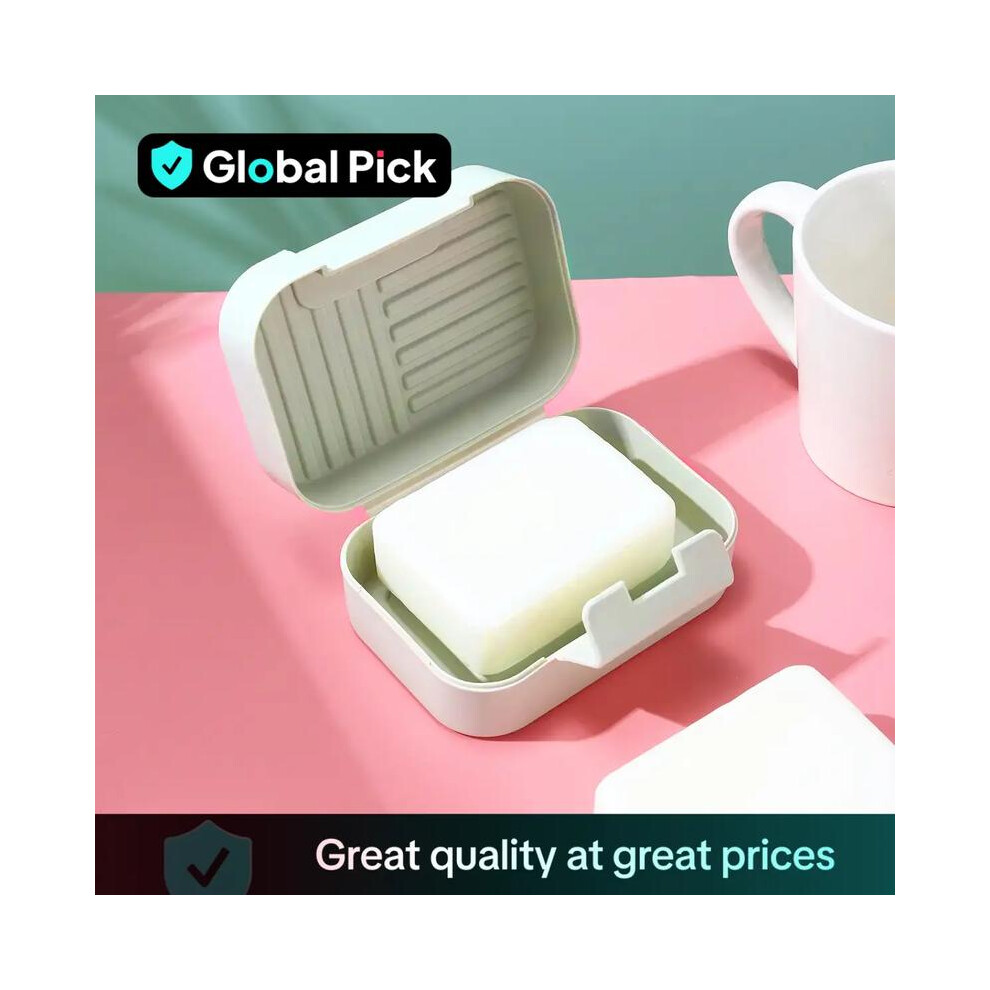 (Grey, 1 count) Portable Soap Dish with Lid, 1/2 Counts Lightweight Waterproof Plastic Soap Dish, Soap Dish Holder, Soap Storage Tool for Bathroom &-image-OPC-PKJMRS8-NEW