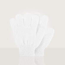 (Default) Rose & Caramel White Body Exfoliating Gloves