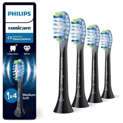 Philips Sonicare Plaque Defense Bürstenköpfe, 4er-Pack, mittelweich