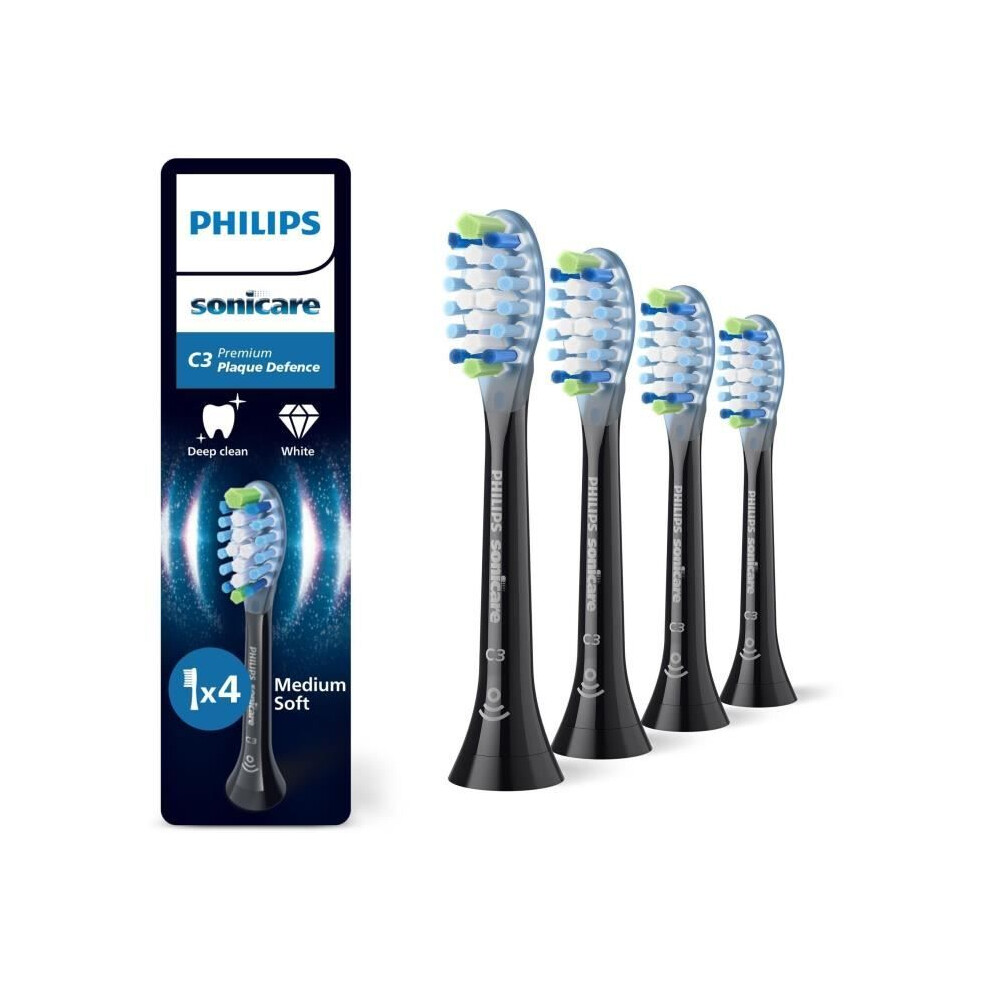 Philips Black Set Of 4 Toothbrush Heads - Hx9044/88 - C3