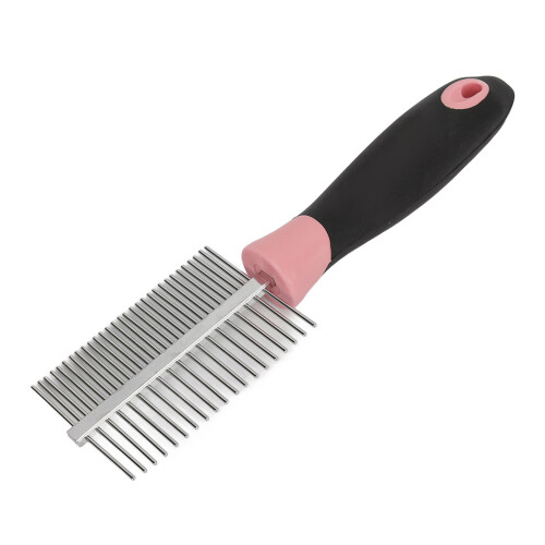 Doppelseitiger Haustierkamm, rund, breit, dicht, 1