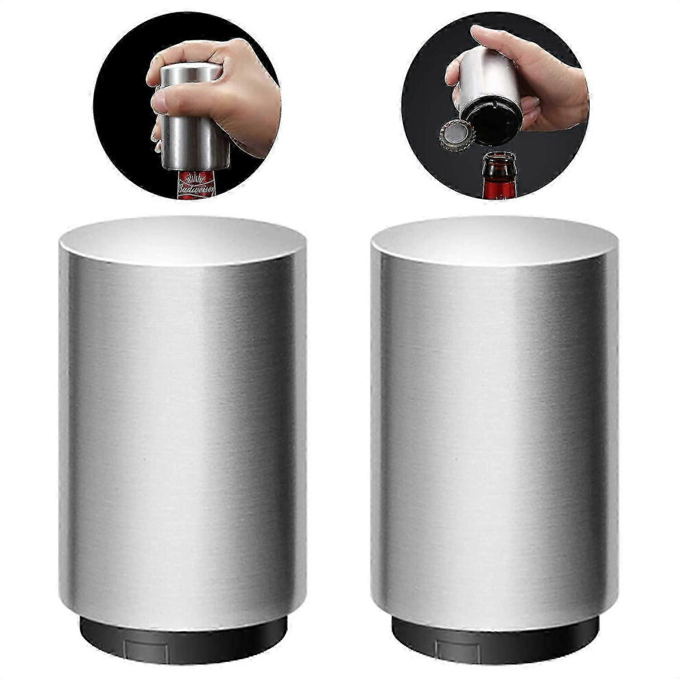 2 Pack Stainless Steel Magnetic Beer Bottle Opener