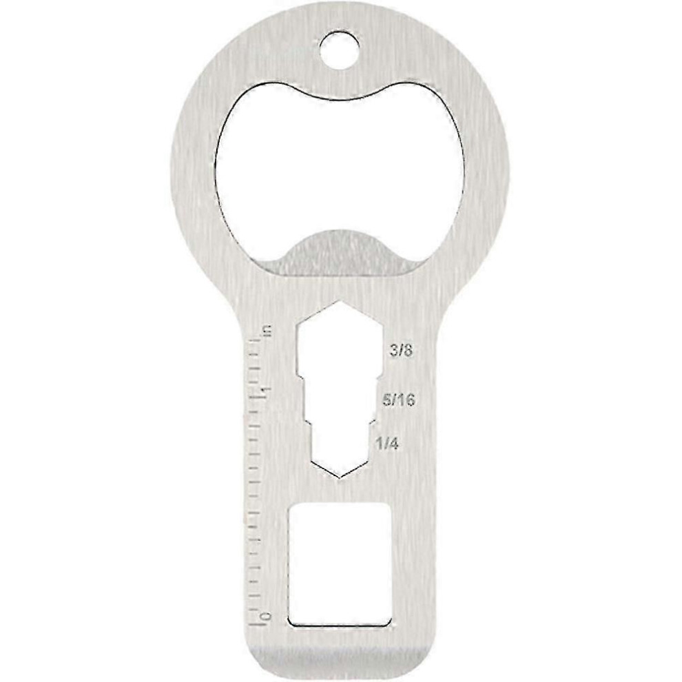 （KD20068-primarycolor） Magnetic Bottle and Can Opener for Refrigerator, Stainless Steel Church Key Opener with Cap Retriever