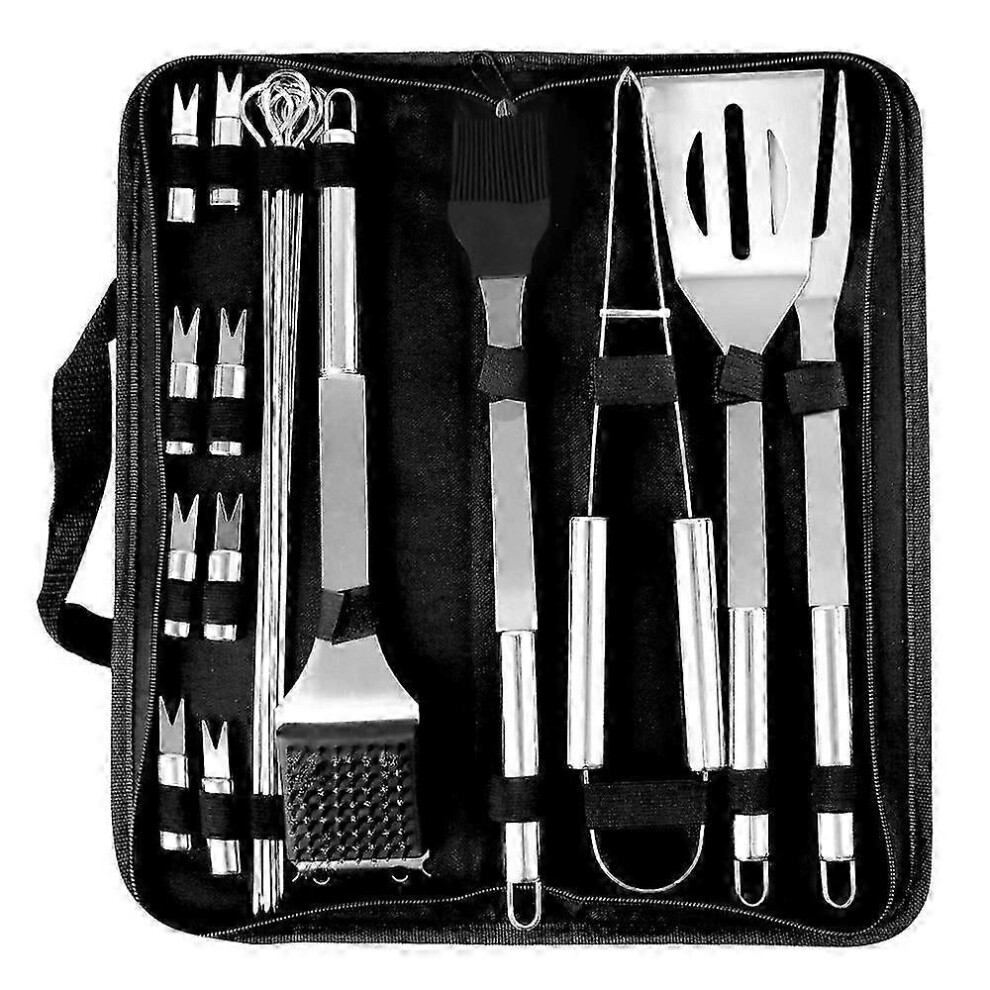 BBQ Utensil Set, 20 Pieces Stainless Steel Barbecue Utensils with Storage Bags, Complete Outdoor BBQ Utensil Set