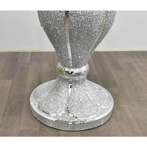 Crushed Diamond End Table Hourglass Round 60x40 Cm 2