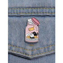 (Multicolor, one-size) Summer 2024 Cute Cat Design Brooch Pin, Animal Themed Enamel Pin, Clothes Accessories for Women & Men, Perfect for Backpacks, Jeans,