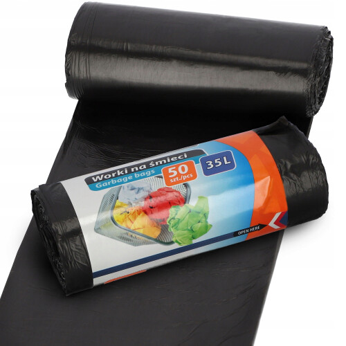 RAVI Mülltrennungsbeutel Schwarz 35 L 50 Stk
