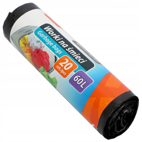 RAVI Mülltrennungsbeutel Schwarz 60 L 20 Stk