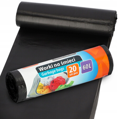 RAVI Mülltrennungsbeutel Schwarz 60 L 20 Stk 1