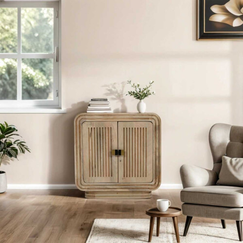 Hudson Carved Mango Wood Mini Sideboard 1