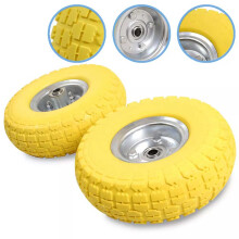 2 x 10" PUNCTURE BURST PROOF SOLID RUBBER SACK TRUCK TROLLEY WHEELS SPARE TYRES