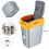 Cubera - Flipbin - 10 L - Metal - Gris - Interior 2